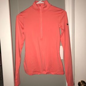 Nike Pro Peach Quarter Zip Pullover  never worn!